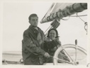 Image of Charles Edwards and Jean on  Board the Thebaud